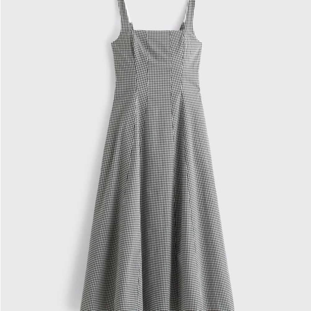 Abercrombie & Fitch Black and White Midi Dress - Picture 6 of 6
